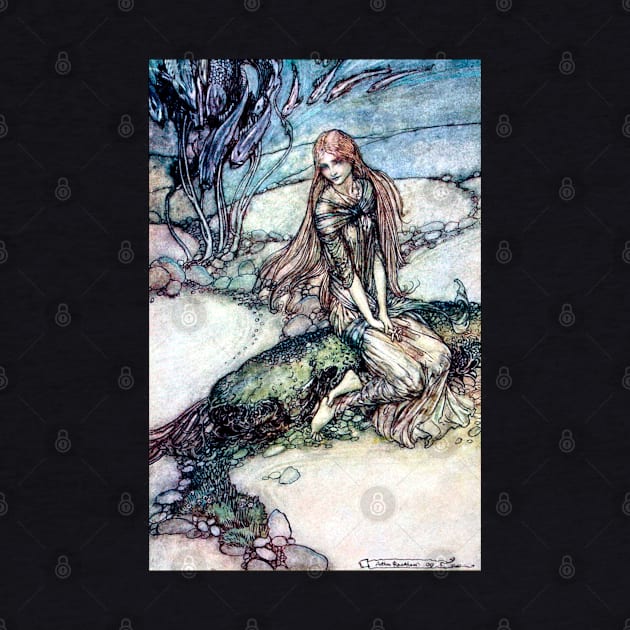 Undine Beneath the Water - Arthur Rackham by forgottenbeauty